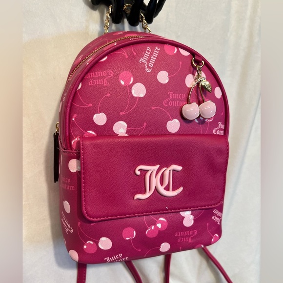 🍒🍒Juicy Couture Raspberry Cherry Print Backpack🍒🍒NWT - Picture 1 of 12